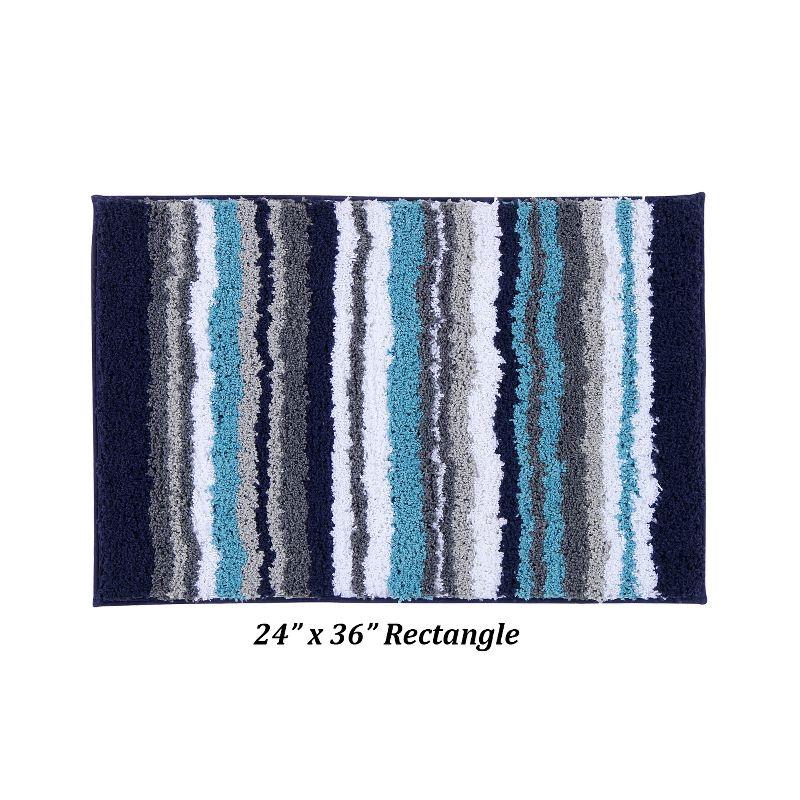 Better Trends Griffie 100% Polyester TPR Backing Tufted Bath Rug 24" x 36" Rectangle - Blue