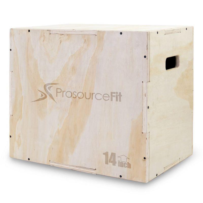 ProsourceFit 3-in-1 Wood Plyometric Jump Box, 16/12/14