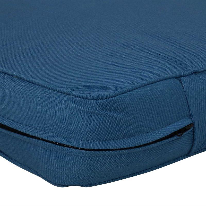 Plush Deep Seating Indoor/Outdoor Chair Cushion Set in Blue