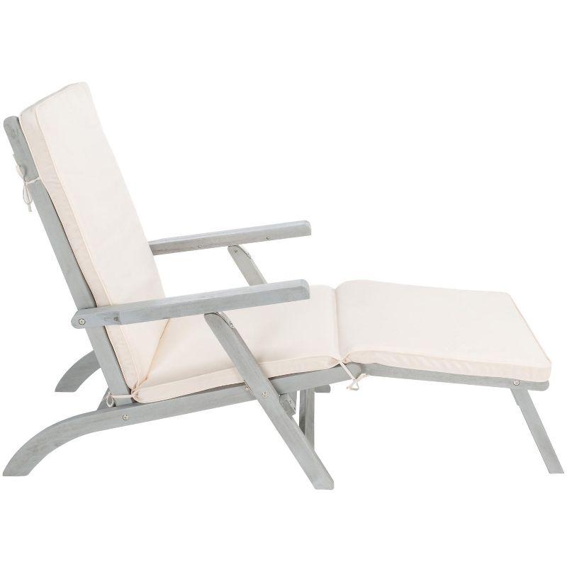 Palmdale Lounge Chair - Outdoor - PAT7015 - Grey/Beige -Safavieh