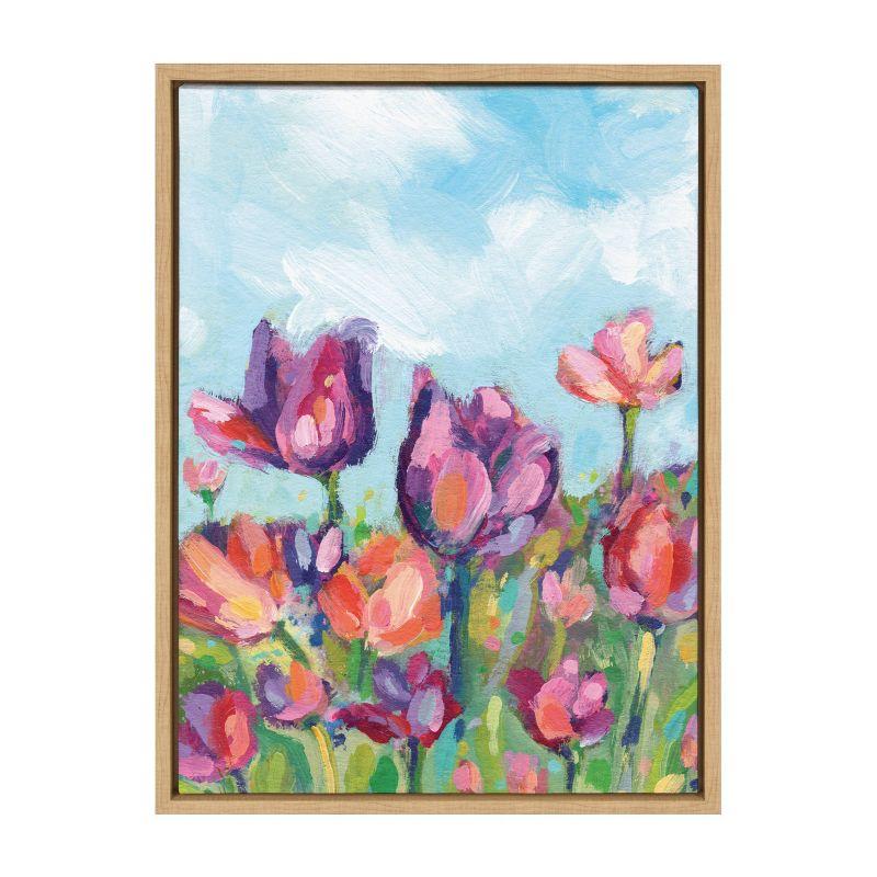 Springtime Floral 26.69" x 21.63" Canvas Print with Polystyrene Frame