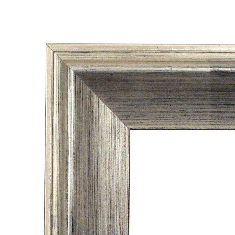 31" x 25" Non-Beveled Bel Volto Silver Wood Wall Mirror - Amanti Art: Modern Rectangle, Includes Mounting Hardware