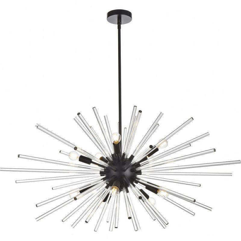 Sienna Black Crystal Rod 10-Light Pendant