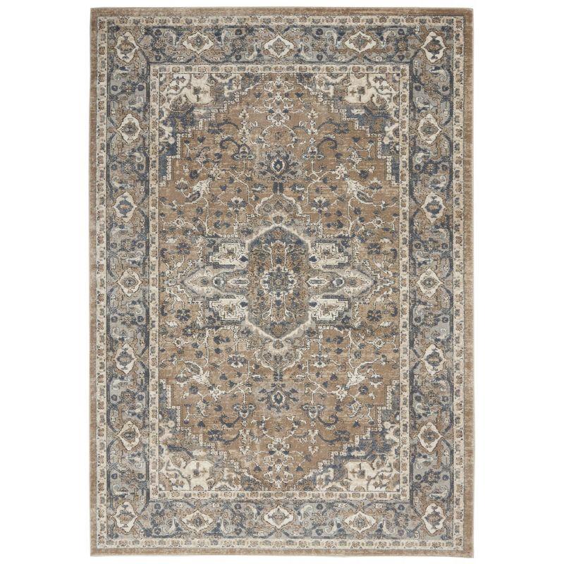 Nourison Concerto Center Medallion Indoor Rug Beige Grey 3'9" x 5'9"