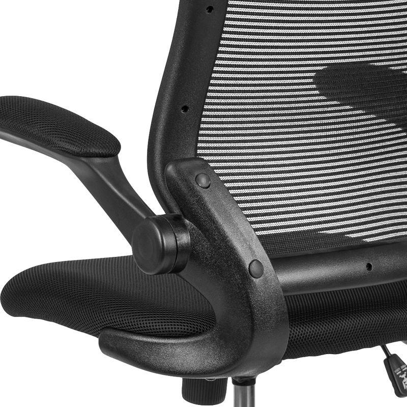 Flash Furniture Mid-Back Mesh Ergonomic Drafting Chair with Adjustable Foot Ring and Flip-Up Arms