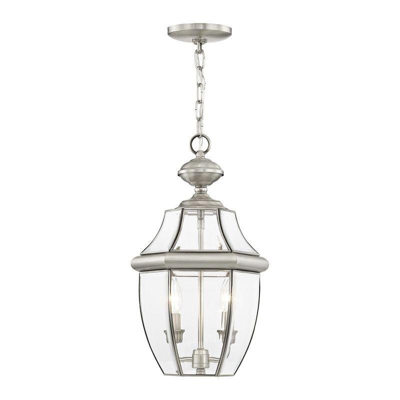 Lighting Lumens 2 Light Outdoor Chain Lantern Pendant with Clear Glass Shade