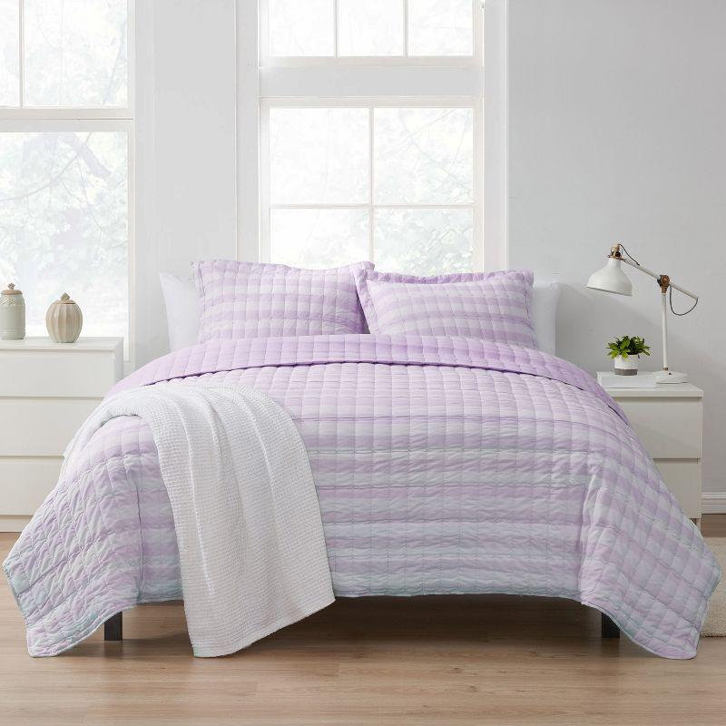 Sweet Home Collection Oversized Prewashed Checkered Plaid Embroidered Vintage Soft Quilt Set