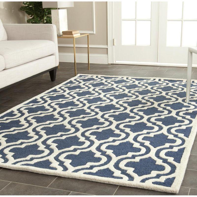 Cambridge CAM132 Tufted Indoor Accent Rug - Navy/Ivory - 3'x5' - Safavieh