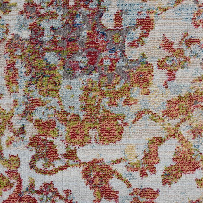 Nourison Global Vintage 7'10" x 9'10" (8' x 10') Ivory/Orange Area Rug Colorful Vintage Damask by Nourison