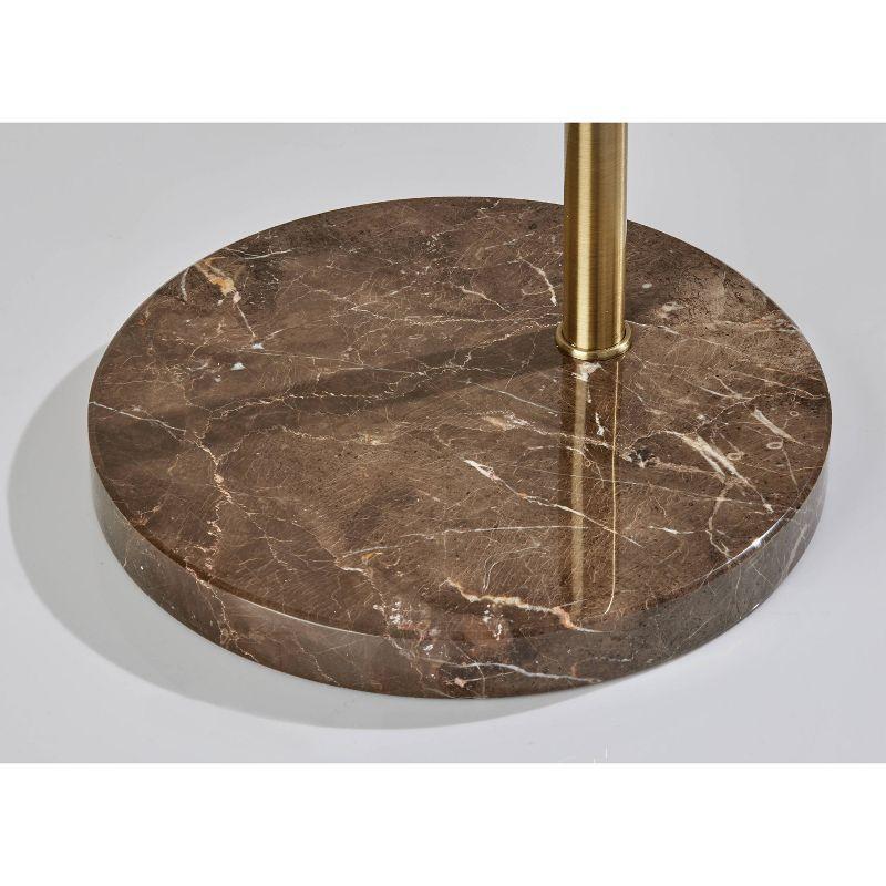Adler Arc Floor Lamp Antique Brass - Adesso: Adjustable, Mid-Century Modern, ETL Listed