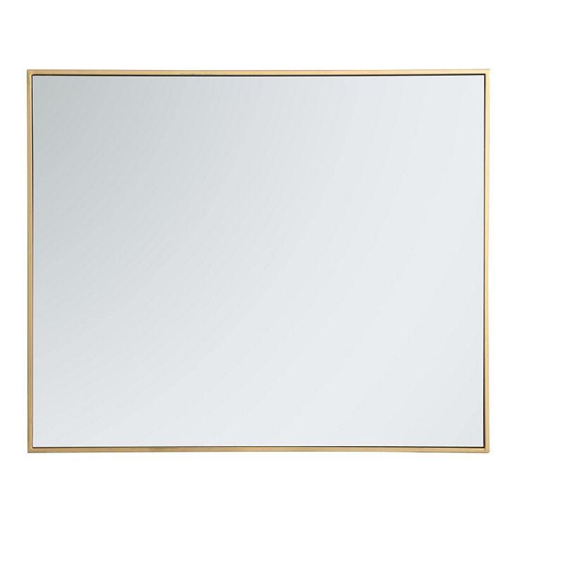 Elegant Lighting Metal frame rectangle mirror 30 inch in Brass