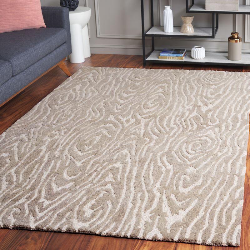 Ebony EBN550 Handmade Tufted Area Rug - Grey/Ivory - 6' X 9' - Safavieh