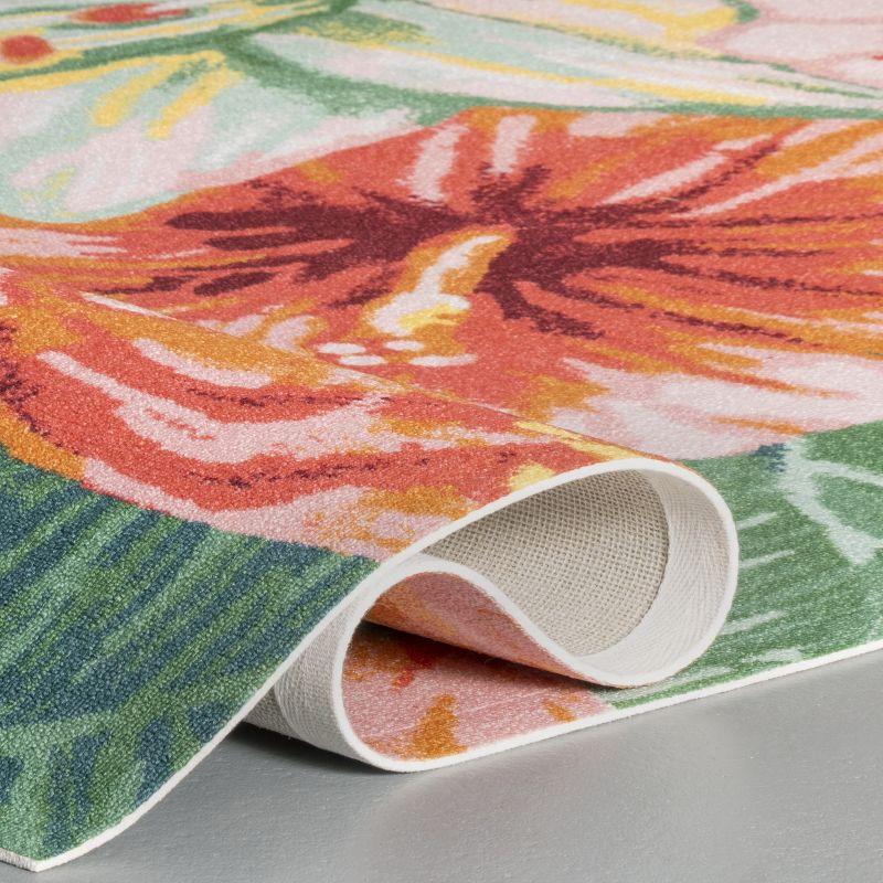 Nuloom Contemporary Floral Sabrina Indoor/Outdoor Patio Area Rug, 4' x 6', Multi