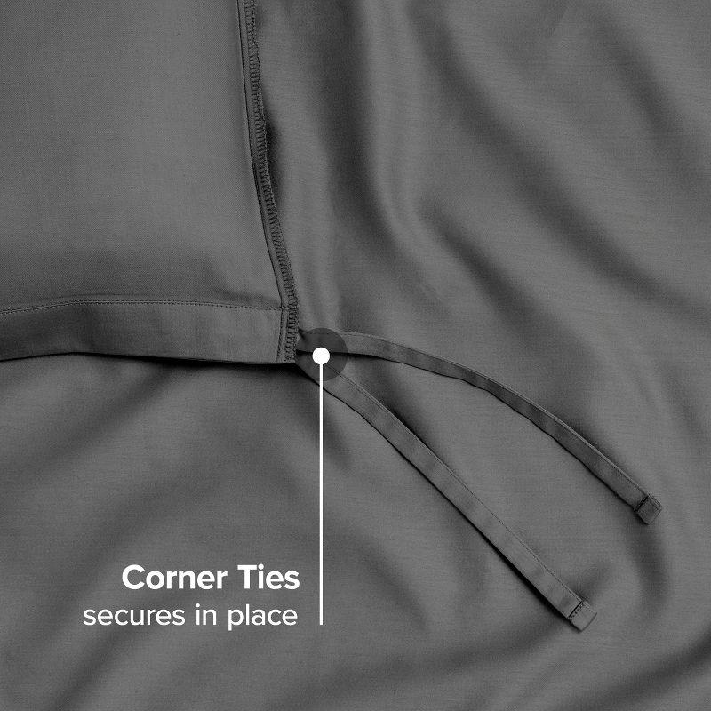 Bare Home 400 Thread Count Organic Cotton Sateen Duvet Cover Set