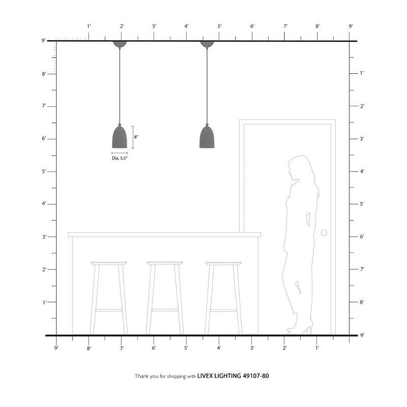 Livex Lighting Arlington 1 - Light Pendant in  Nordic Gray