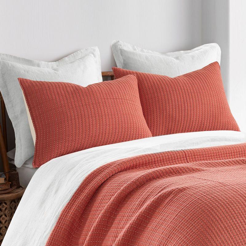 Caden Cotton Gauze Clay Coverlet - One Full/Queen Coverlet - Levtex Home