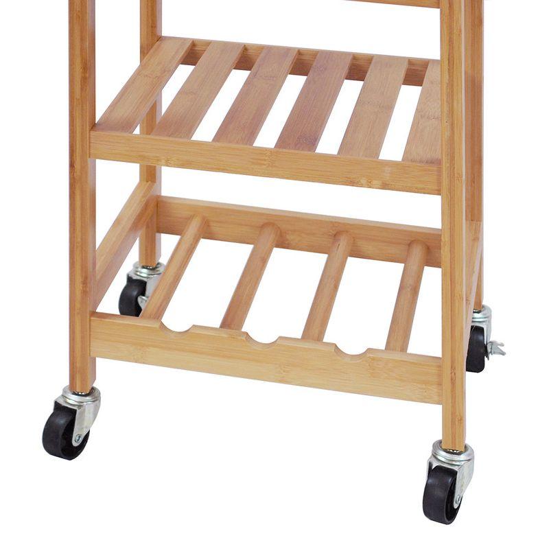 Oceanstar Bamboo Kitchen Trolley