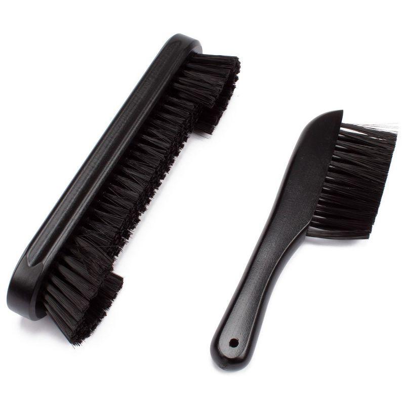 Black Nylon 2-Piece Billiard Pool Table Brush Set