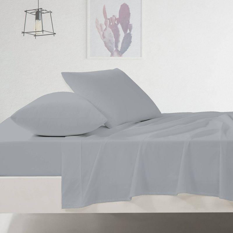 300 Thread Count Wrinkle Resistant Solid Sheet Set - Color Sense