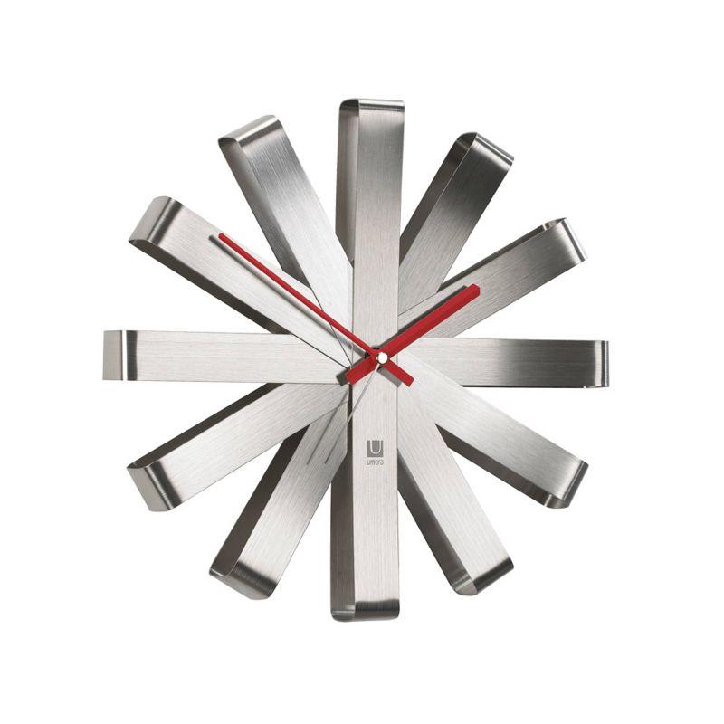 Ribbon 12.75'' Modern Minimalist Steel Wall Clock