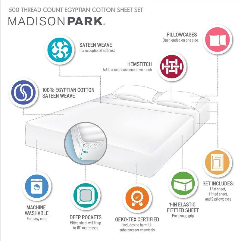 500 Thread Count Cotton Deep Pocket Sheet Set - Madison Park