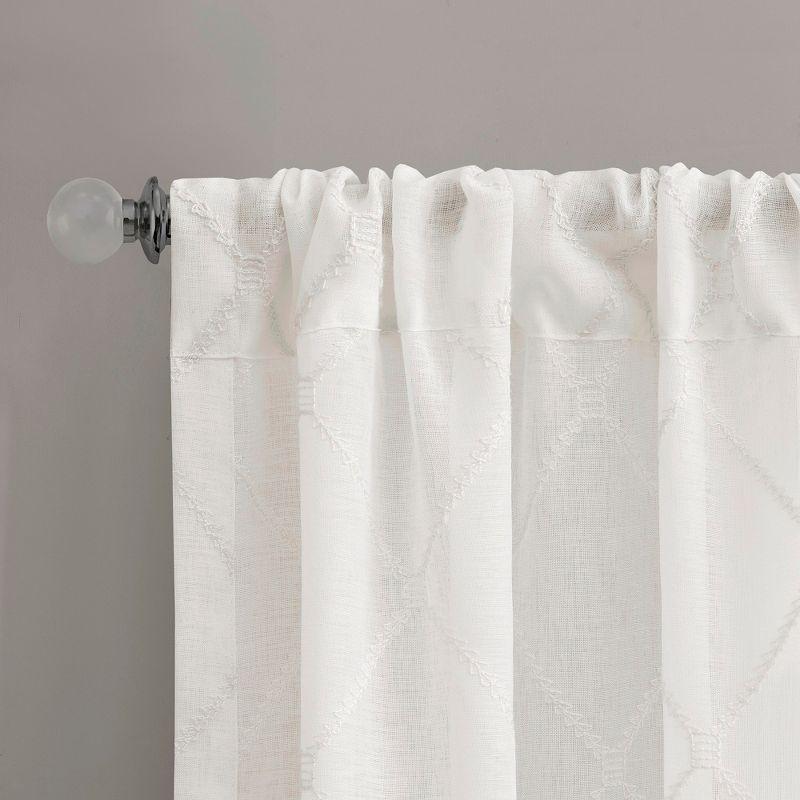 Nirod Diamond Sheer Window Curtain Panel