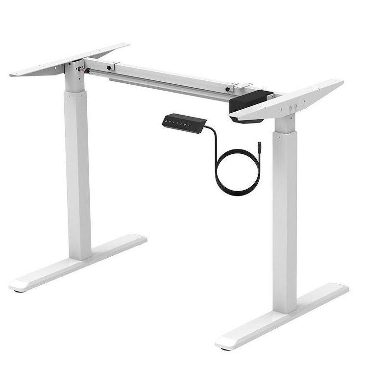 White Electric Height Adjustable Sit-Stand Desk Frame