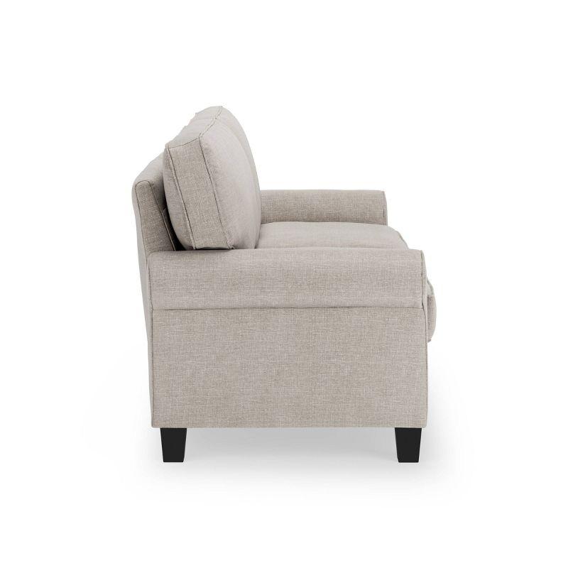 Serta Copenhagen 78" Rolled Arm Sofa, Easy Care Fabric, Soft Pillow Back, Pocket Coil Seat Cushions