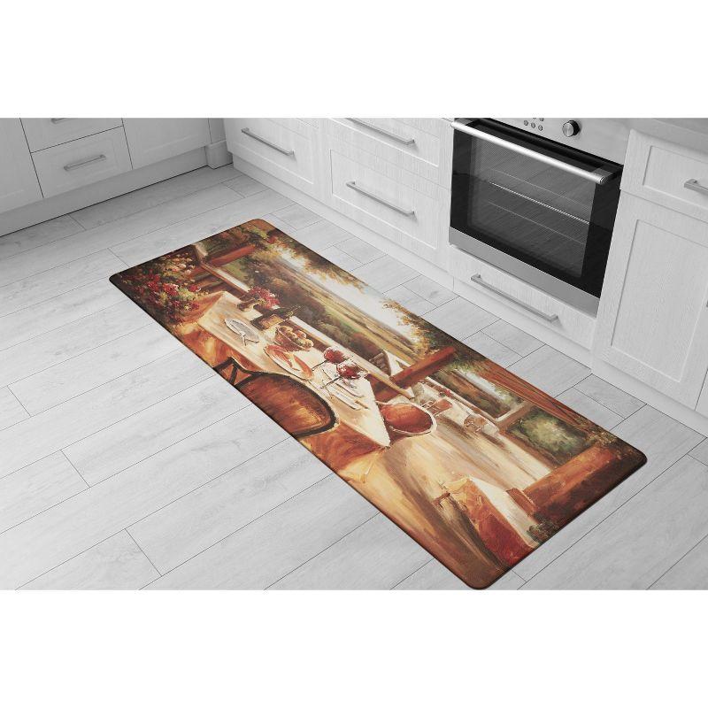 Village Restaurant Scenery Anti-Fatigue PVC Kitchen Mat