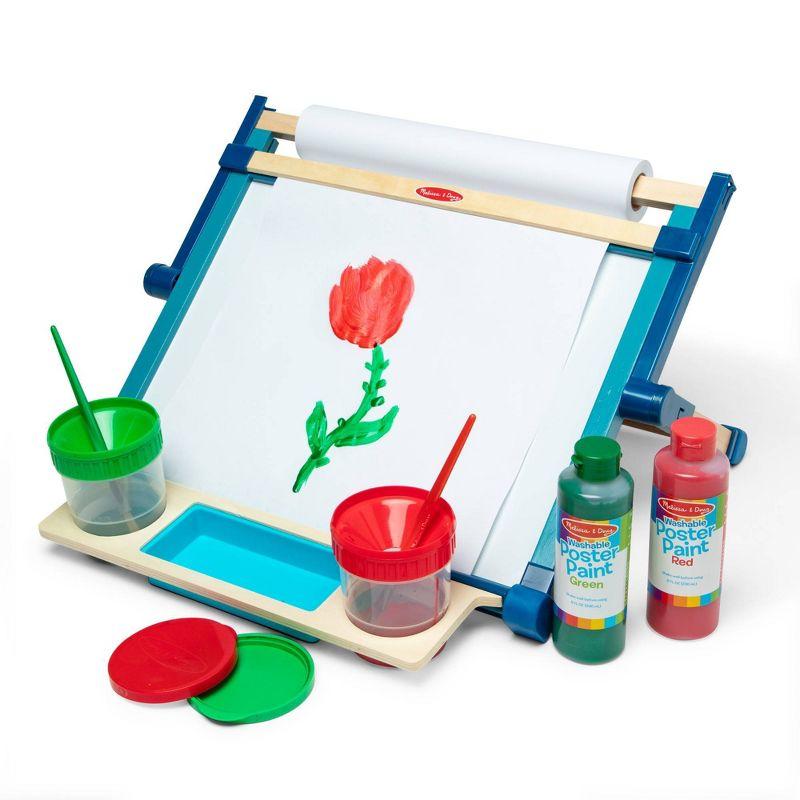 Double-Sided Magnetic Freestanding Tabletop Art Easel with Accessories