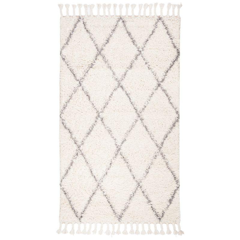 Casablanca CSB951 Hand Tufted Area Rug - Grey/Ivory - 6' X 9' - Safavieh.