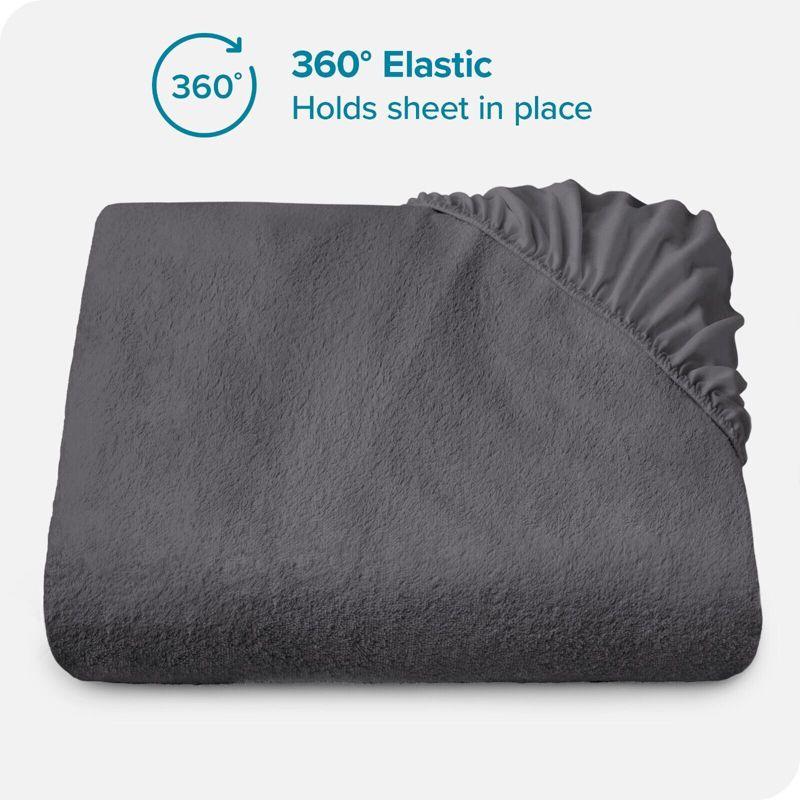 Breathable Waterproof Grey Twin XL Mattress Protector by Bare Home