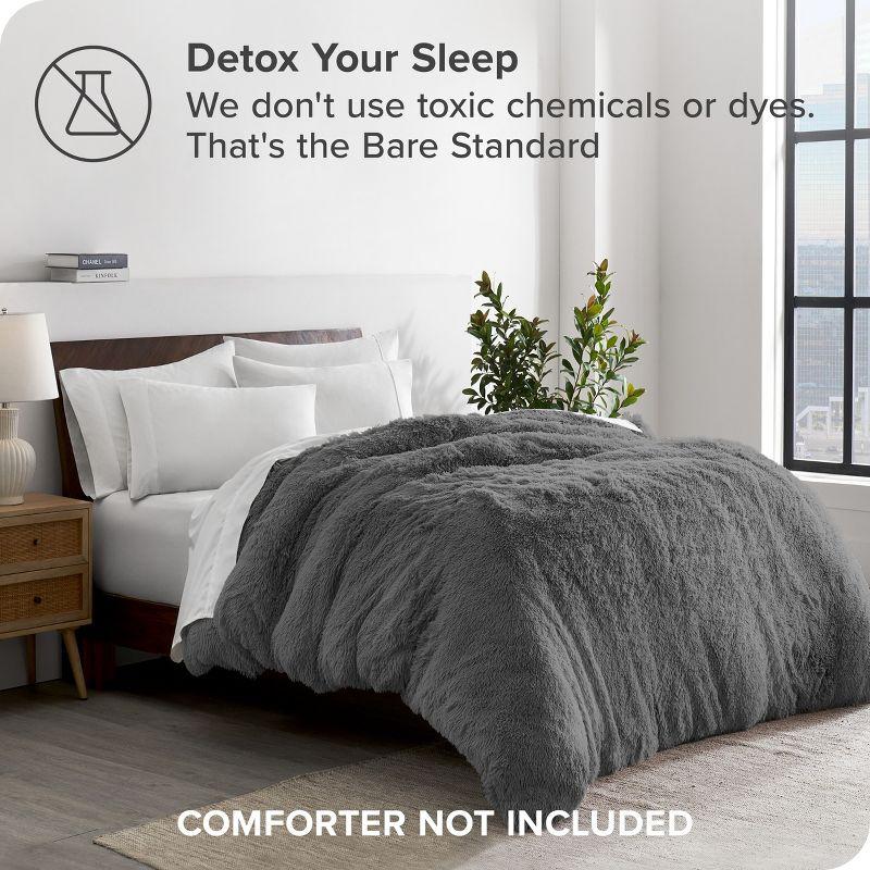 Bare Home Shaggy Fleece Plush Duvet Cover