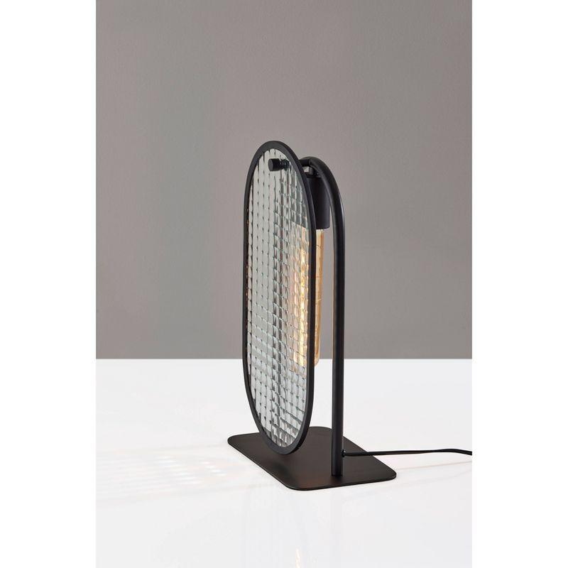 Landon Table Lantern Black - Adesso: Modern Accent Lamp, ETL Listed, Metal Body, Glass Shade, No Assembly Required