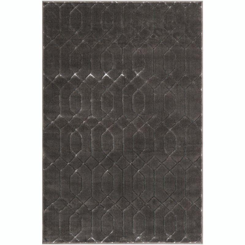 Marilyn Monroe Glam Geometric Gray Silver Area Rug