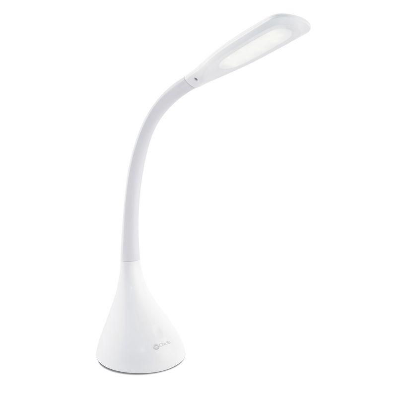 23" White Adjustable LED Desk Lamp with Touch Sensor