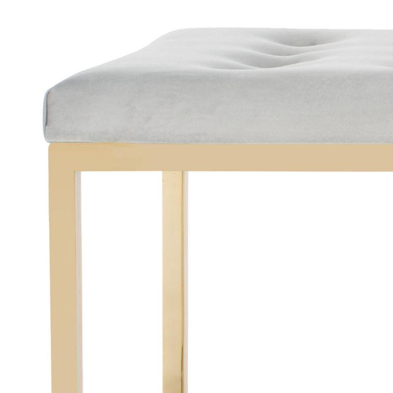 Reynolds Bench - FOX6225 - Grey/Brass - Safavieh Couture