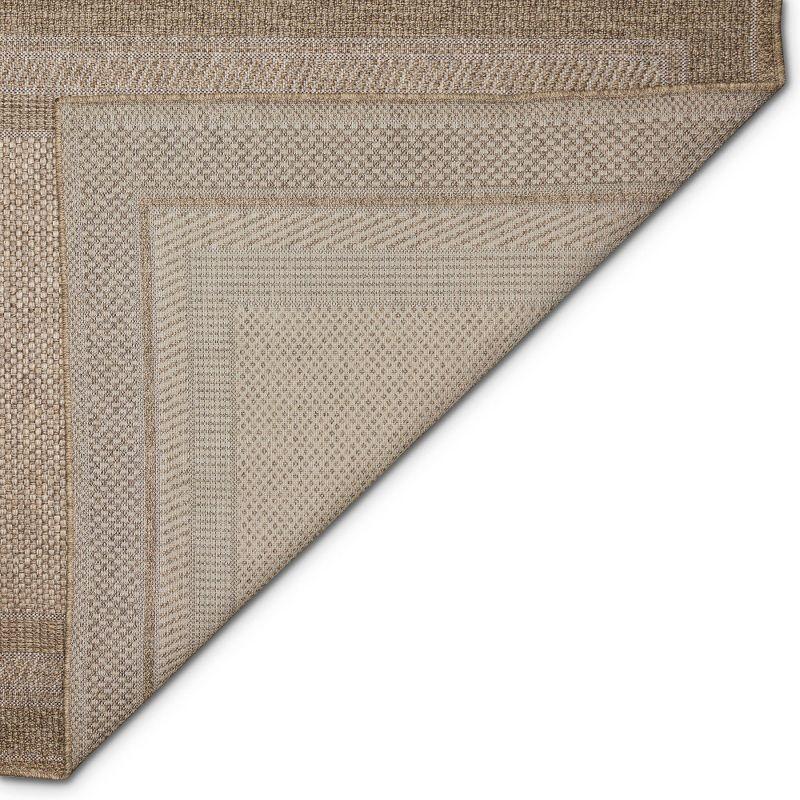 Ivory Orly Border Flatwoven Synthetic Indoor/Outdoor Rug 5'3" x 7'3"