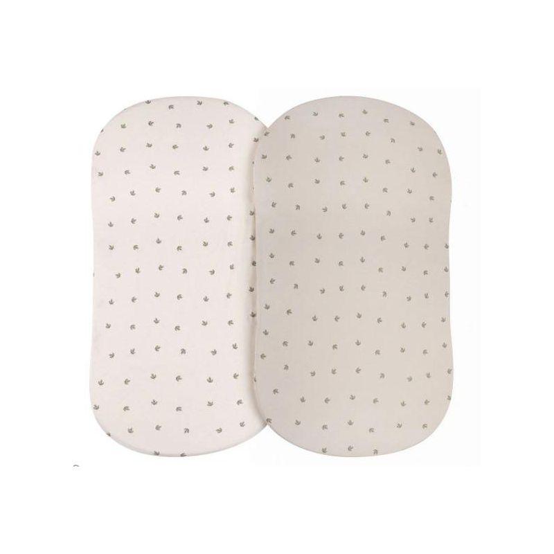 Ely's & Co. Baby Fitted Bassinet  Sheet   100% Combed Jersey Cotton  2 Packs Gender Neutral