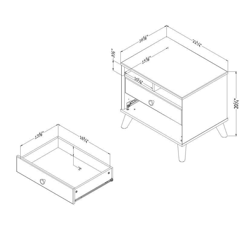 Cubelo 2- Drawer Nightstand