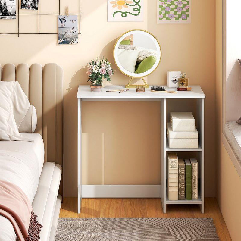 Costway 31.5'' Small Computer Desk Home Office Study Writing Desk with 2 Compartments