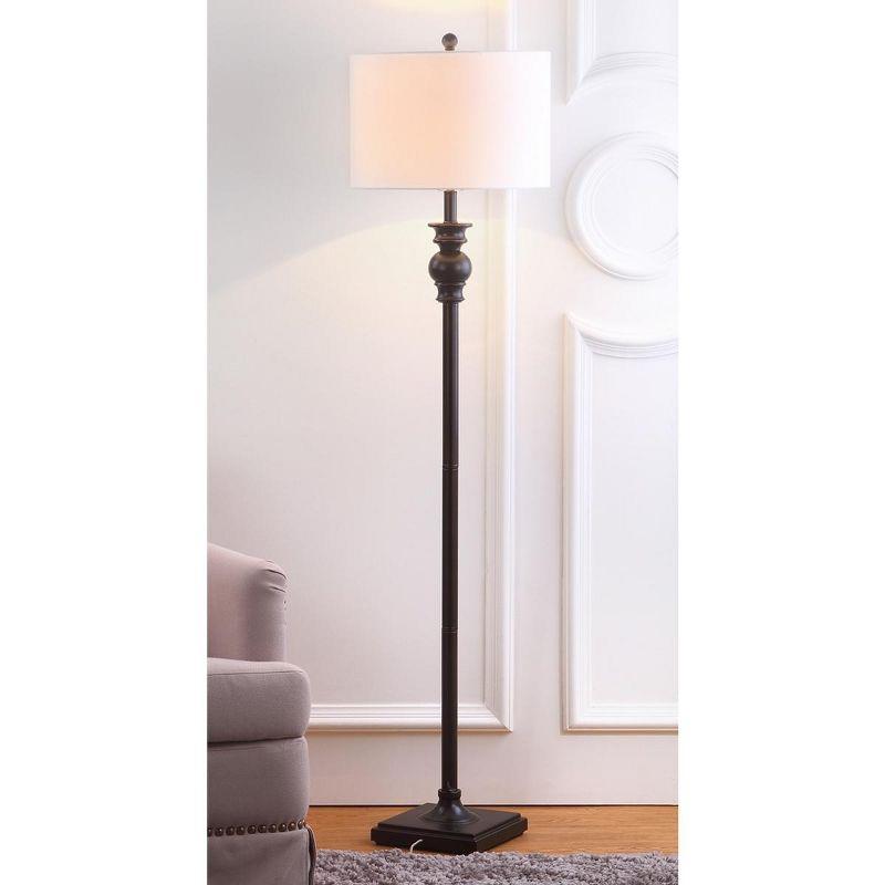 Alphie 61 Inch H Floor Lamp - Ebony - Safavieh