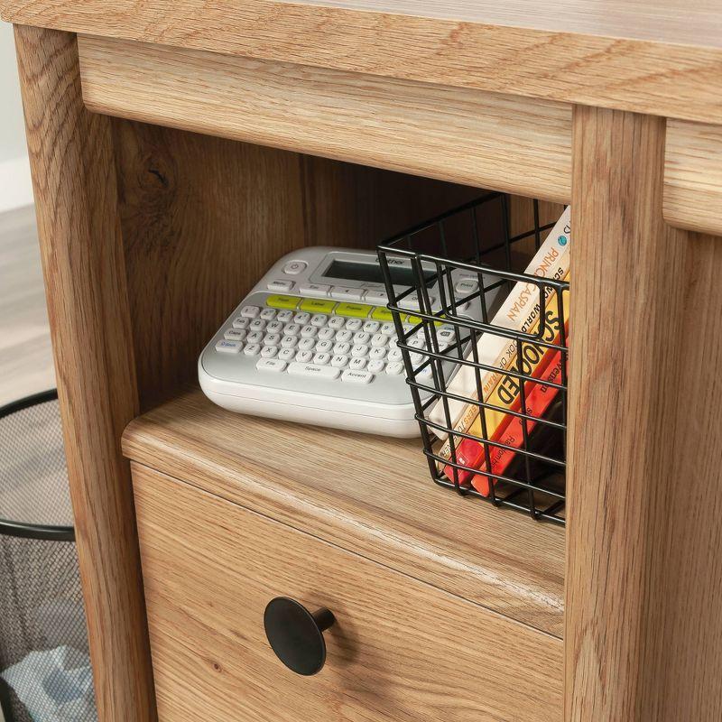 Timber Oak Computer Desk with Drawer and Keyboard Tray