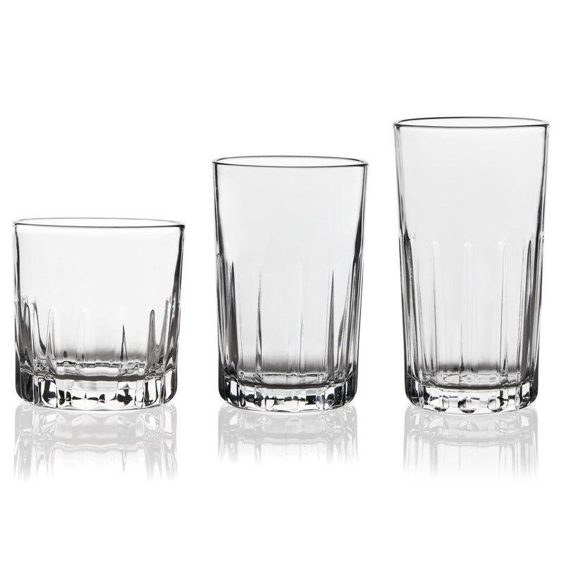 Libbey Brockton 24 Piece Tumbler, Rocks and Juice Glass Set