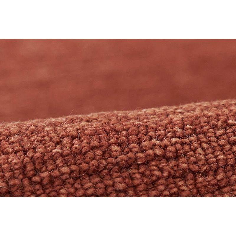 Momeni 5'x8' James Solid Handtufted Area Rug Rust: Wool, Low Pile, Indoor, Rectangle, Cotton Backing, Vacuum Care
