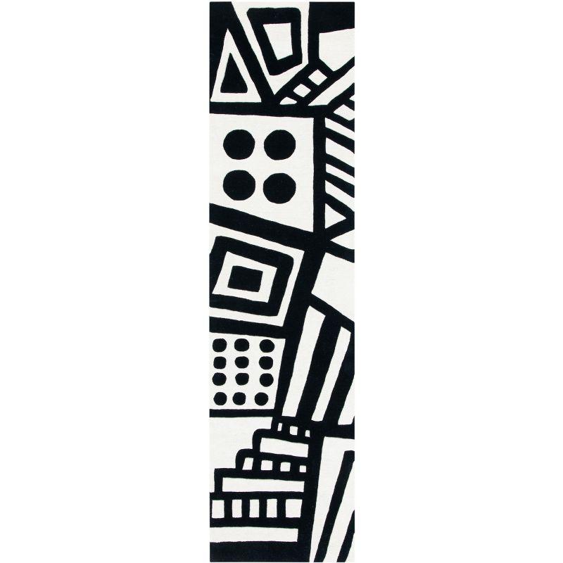 Fifth Avenue FTV124 Hand Tufted Runner Rug - Ivory/Black - 2'3"x9' - Safavieh.