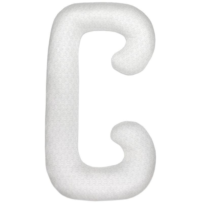 Imaginarium Body Pillow with Cooling Cover: Curved Universal Sleeper, Knitted Polyester & Polyethylene, Medium Fill Density, Machine Washable