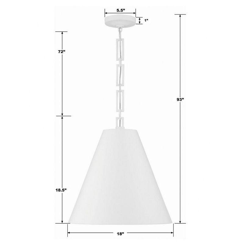Crystorama Lighting Alston 3 - Light Chandelier in  Matte White/Antique Gold