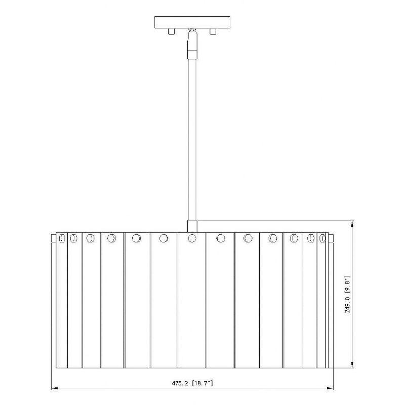 Z-Lite Glacier 5 - Light Pendant in  Matte Black