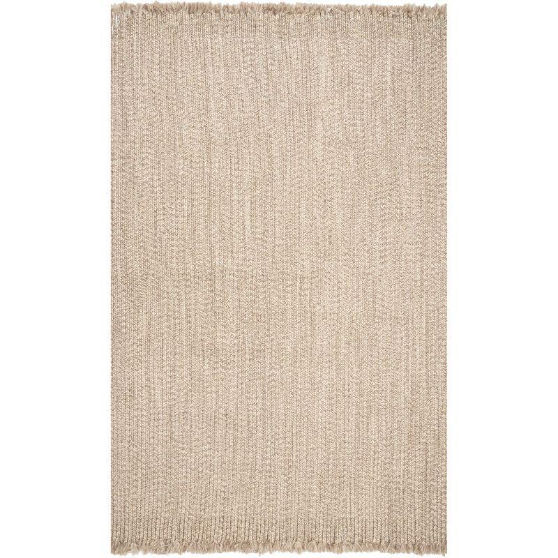 Nuloom Braided Courtney Tassel Indoor/Outdoor Area Rug, 3' x 5', Tan